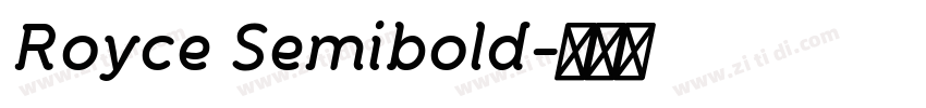Royce Semibold字体转换